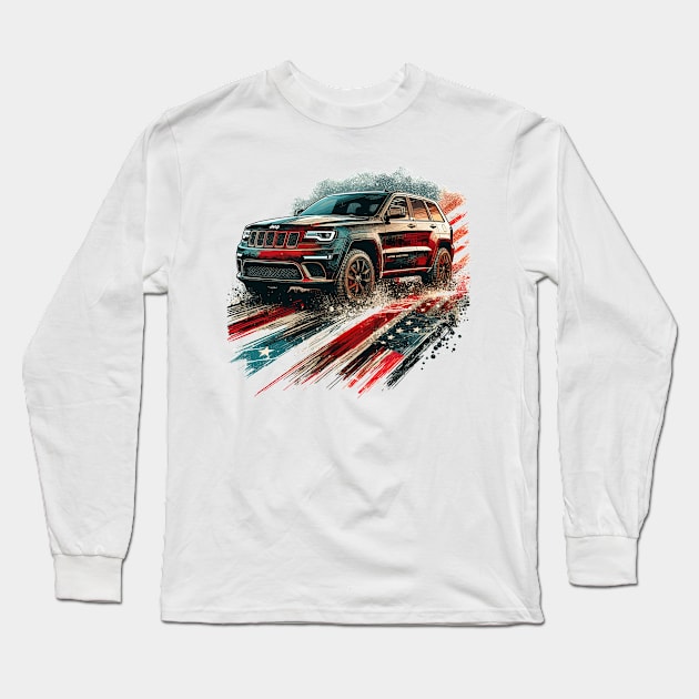 Jeep Grand Cherokee Long Sleeve T-Shirt by Vehicles-Art